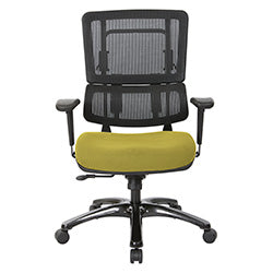Vertical Black Mesh Back Chair with Shiny Black Base 1